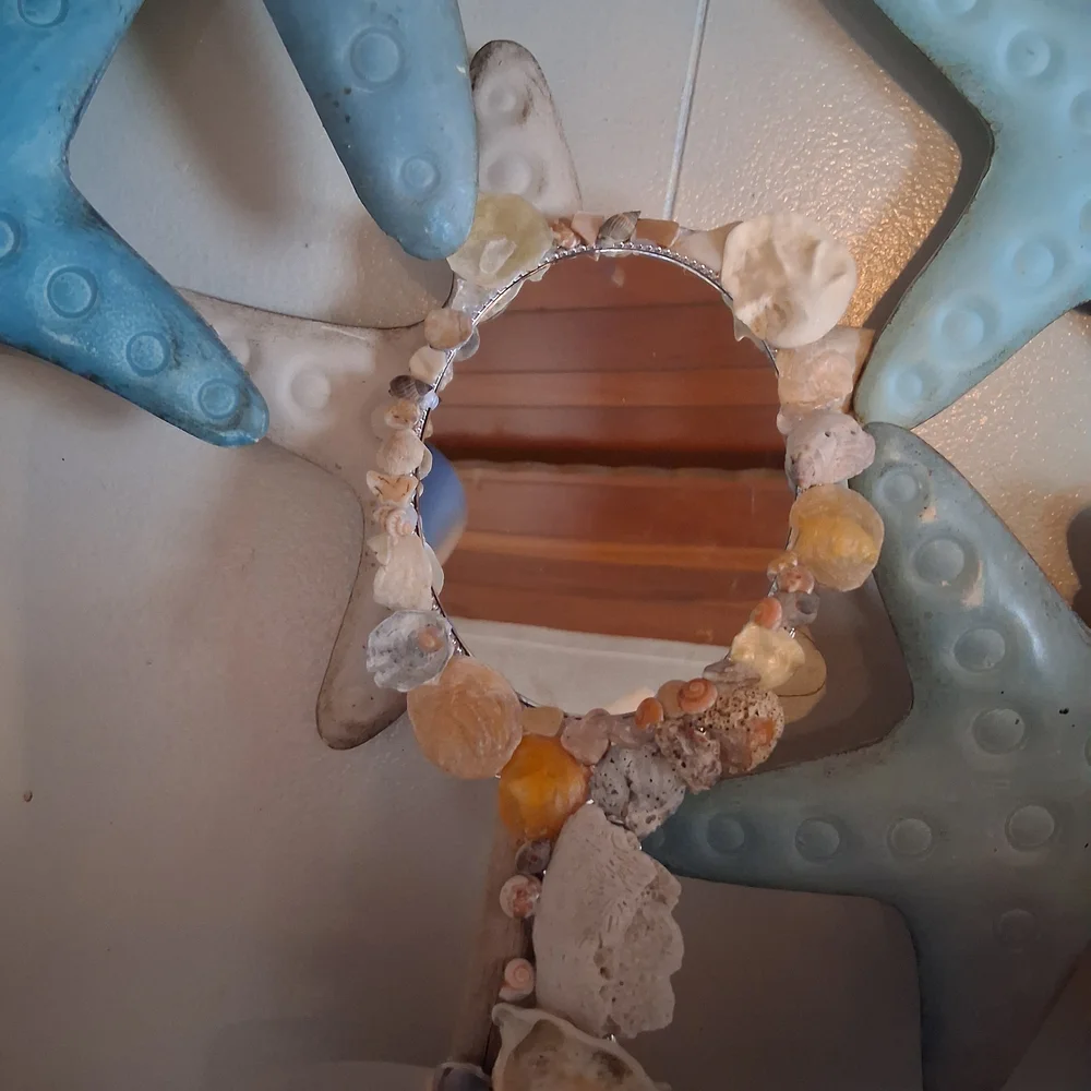 Shell-Embellished Hand Mirror - Picture 10 of 10